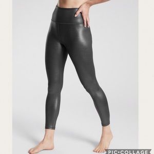 Athleta All Over Gleam Faux Leather Leggings